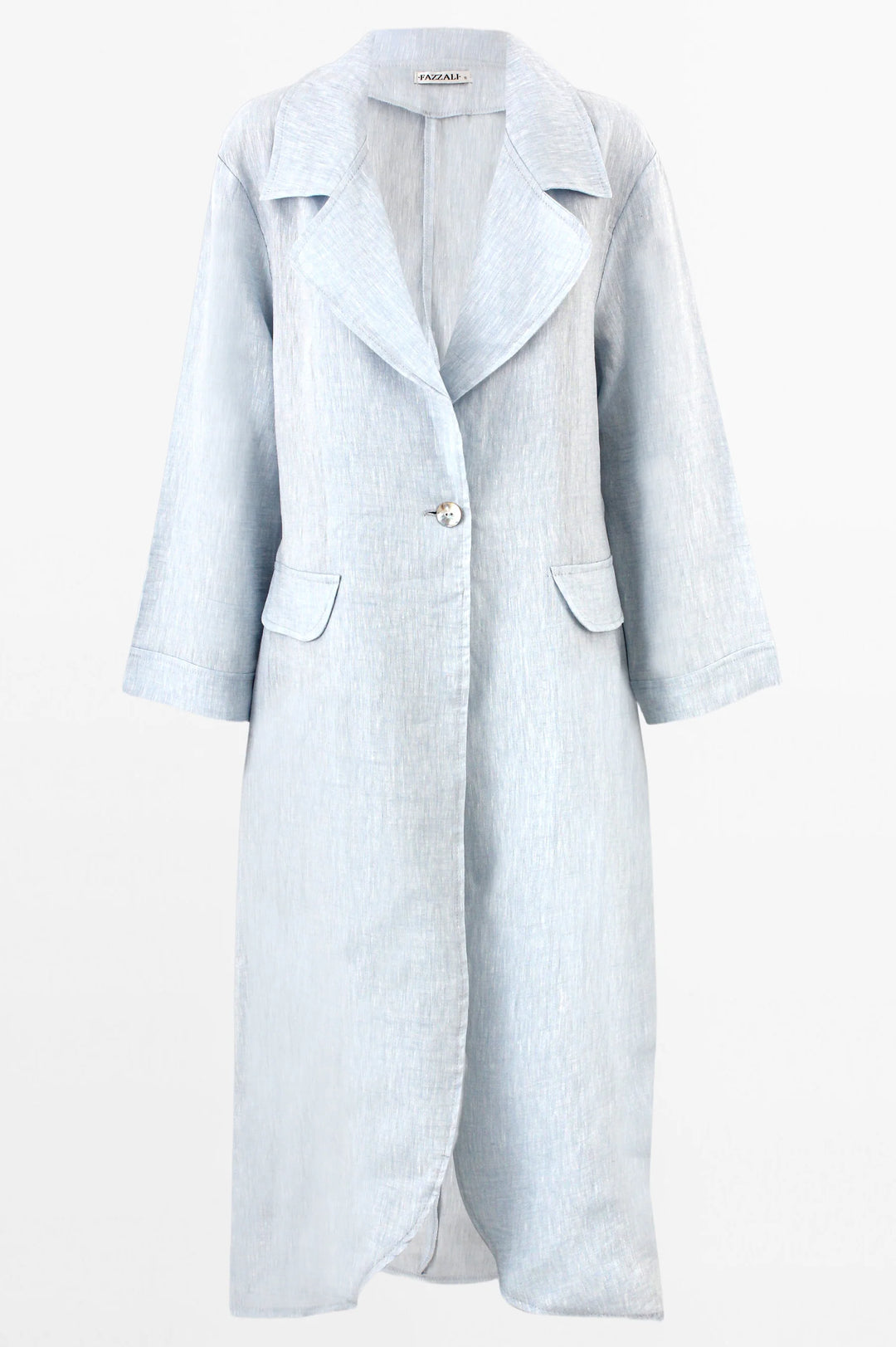 long linen blazer