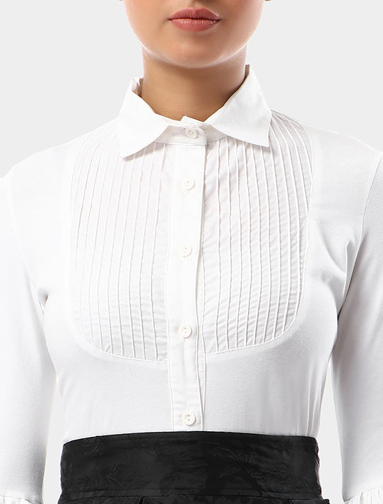 Cotton Puffed Sleeves With No Cuffs Blouse