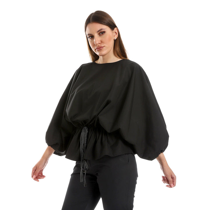 Blouse With Wide Puffy Over Sized Sleeves