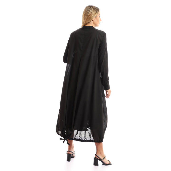 Maxi Shirt Dress With Two Front Pockets