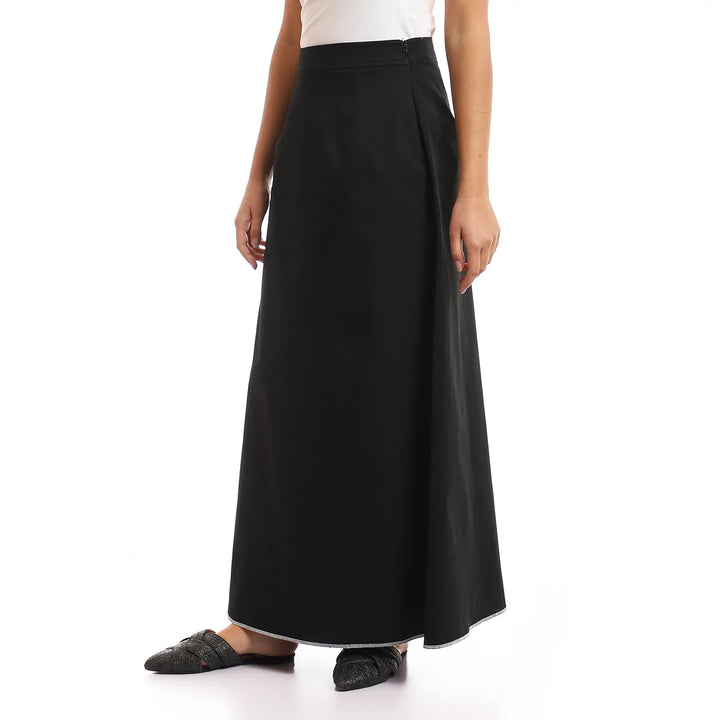 A-line Skirt With Patterned Pocket